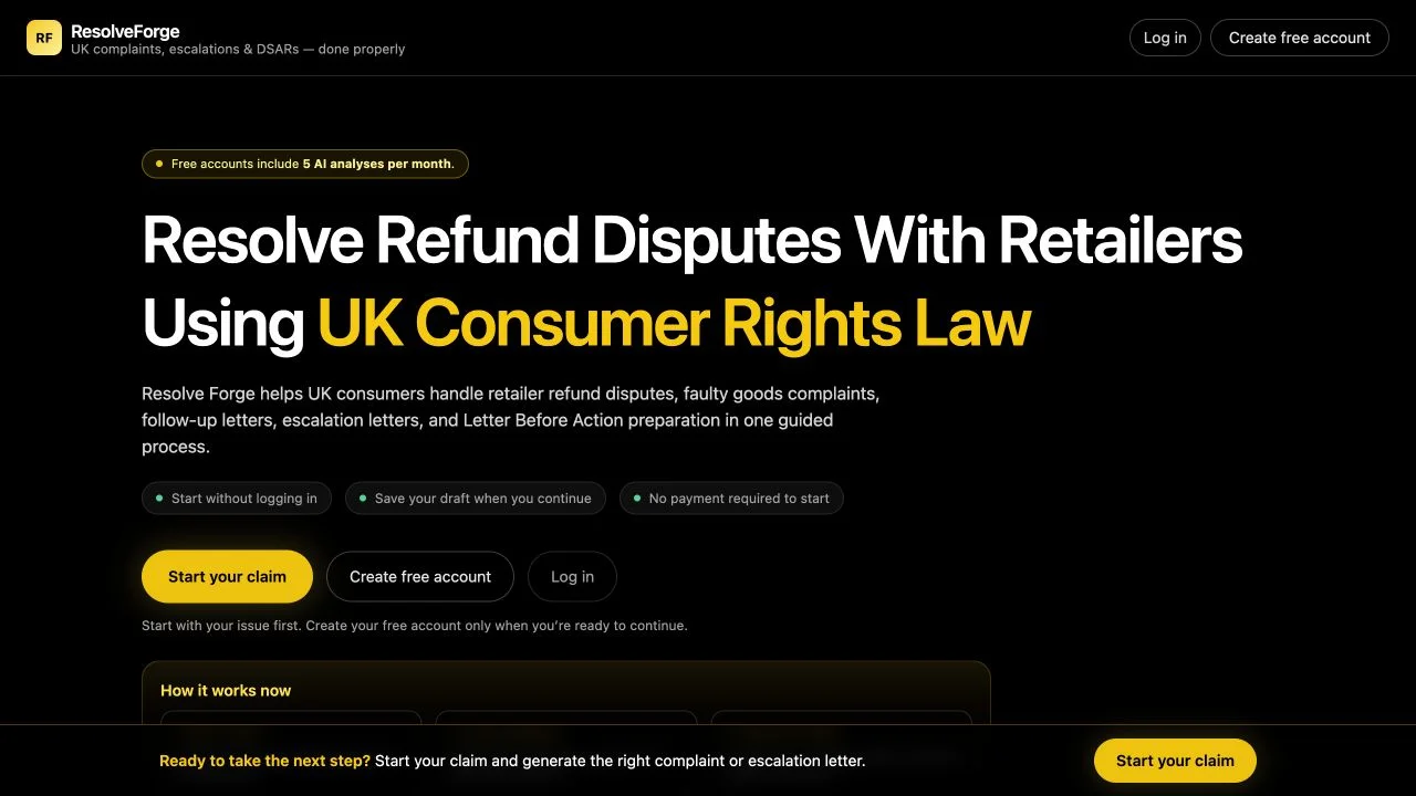 Resolve Forge official website
